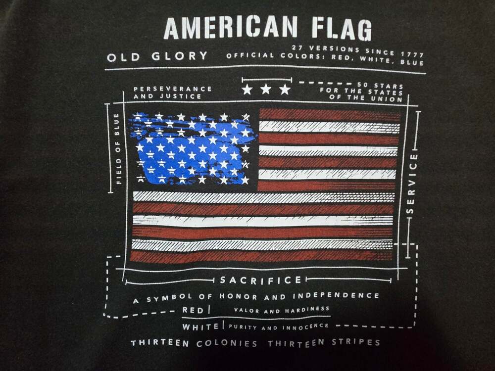 Nine Line Apparel American Flag Schematic Black Hoodie Sweatshirt